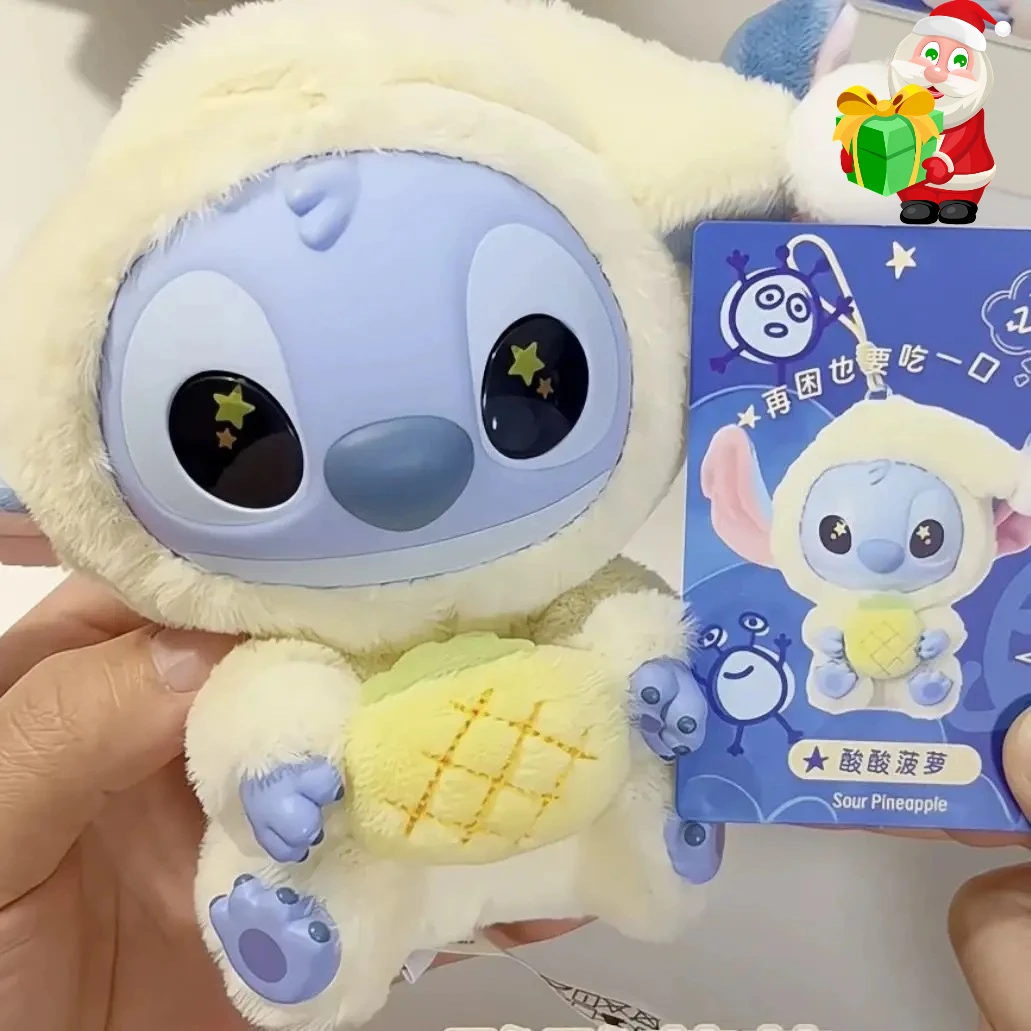 Nuevo Stitch Eat Algo Antes del Dormir serie caja ciega muñecos de peluche colgante lindo adorno de muñeca caja misteriosa juguetes sorpresa regalos