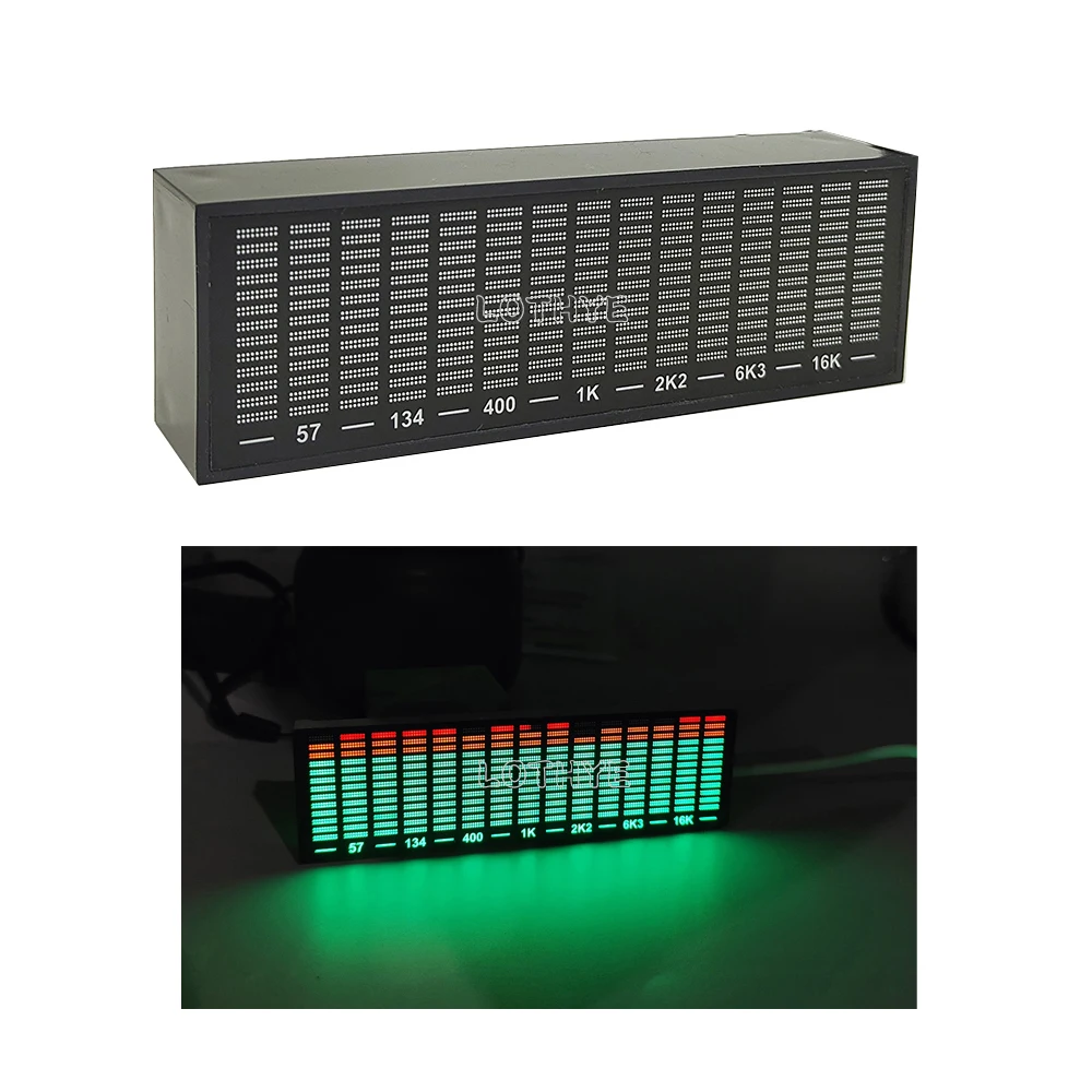 Sterowanie Głosowe Spektrum Muzyczne Wielotrybowy LED Przetwornik Analizator Rytmu Wyświetlacz Świetlny Miernik VU Wskaźnik Poziomu Audio z Obudową — zdjęcie produktu 5