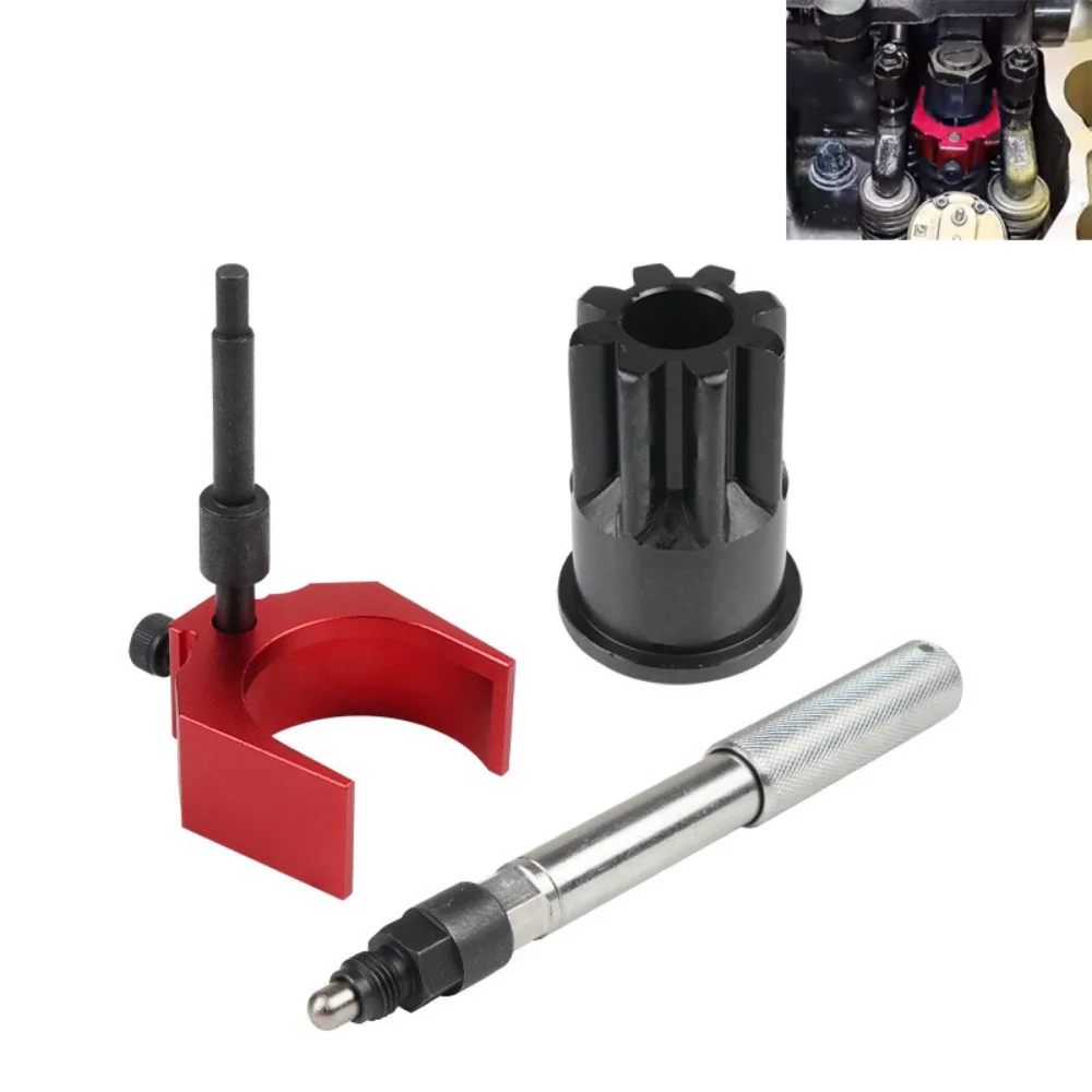 

J-42083 Automatic Timing Pin+9U-7227 Injector Height Adjustment Gauge Tool+Engine Barring Socket For Caterpillar CAT 3406E C-15