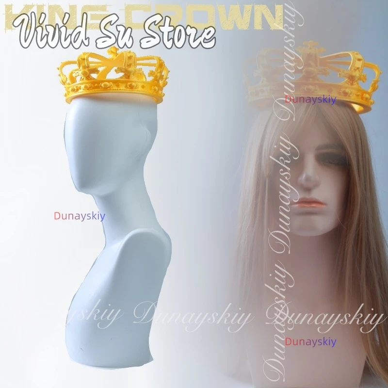 

Halloween A Golden King Crown Uses 3D Printing Technology Stage Show Prop Ancient Roman Style Crown Anime Cosplay 코스프레 Single
