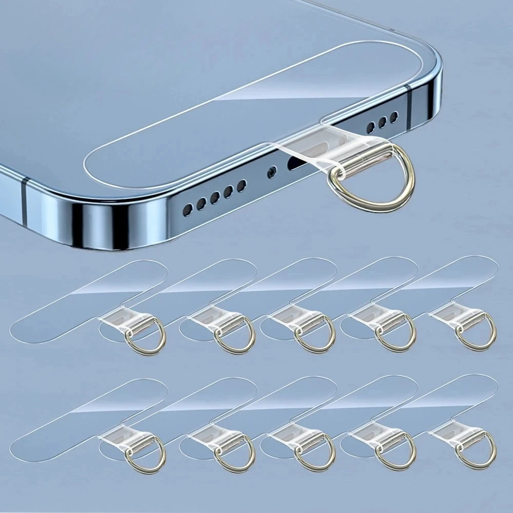10/5/1Pcs Universal Phone Lanyard Tether Tab, Ultra Thin TPU Anti-Lost Gasket Nylon Detachable Hanging Strap Phone Accessory