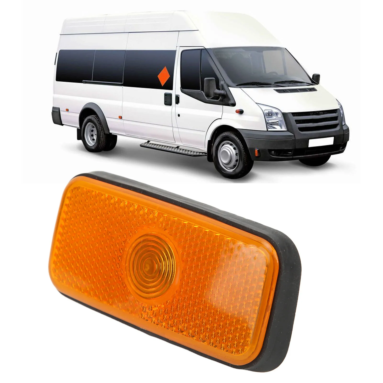 Side Marker Light Housing Orange Lens VYC15‑5034‑AC Replacement for TRANSIT MK7 2006‑2013 Side Marker Light Casing 1671689