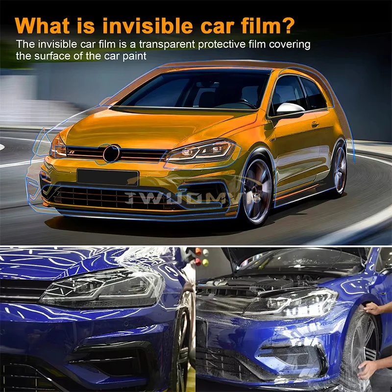 

Pre Cut Paint Protection Film For Volkswagen Golf R VW 2018 2019 Transparent Headlight Rearview Film Sticker