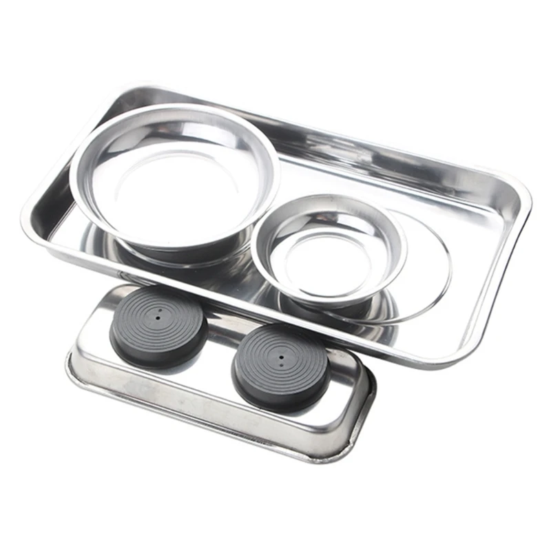 Magnetic Parts Tray for Tools Save Time with this Soft Rubber Coated Storage Box