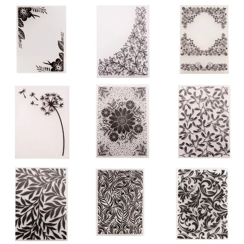 Background Plastic Embossing Folders for Cards Making Supplies DIY Paper 3D Scrapbook Stencils Album  Decoration Template