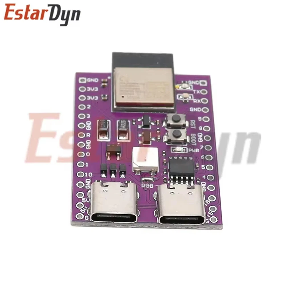 Dual Type-C USB ESP32-C3/S3 AI-C3/AI-S3 Dev Board، 16MB Flash 8MB RAM، IoT WiFi Bluetooth Development Kit Module #5