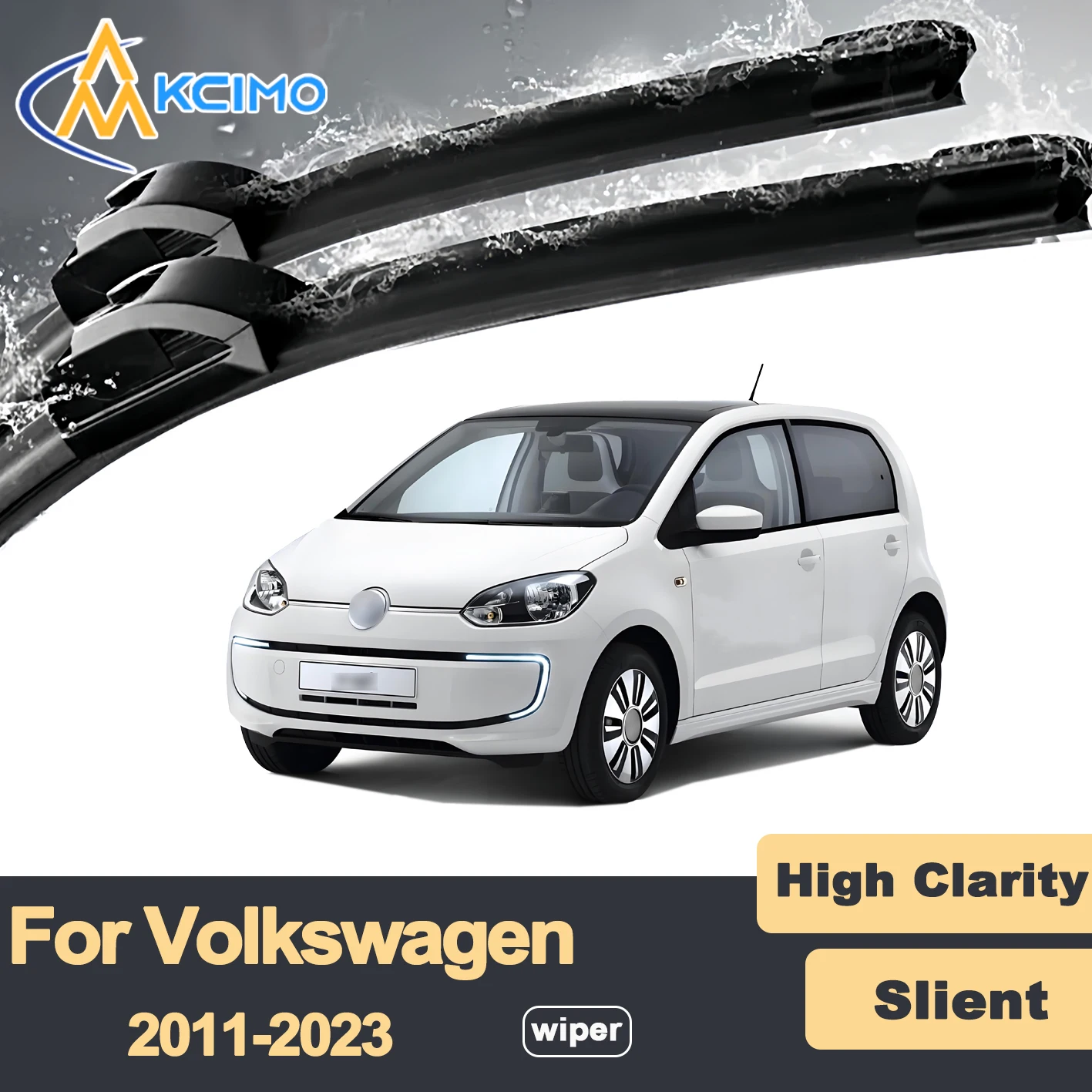 

Premium Rubber Durable Silent Windshield Wiper Blades 2pcs for Volkswagen Up 2011-2023 Skoda Citigo SEAT Mii