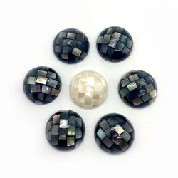 CAB Cabochon Beads Natural Shell Bead Caps DIY Making Earring Rings Necklace Pendant Cabochon Beads Jewelry Accessories Supplies