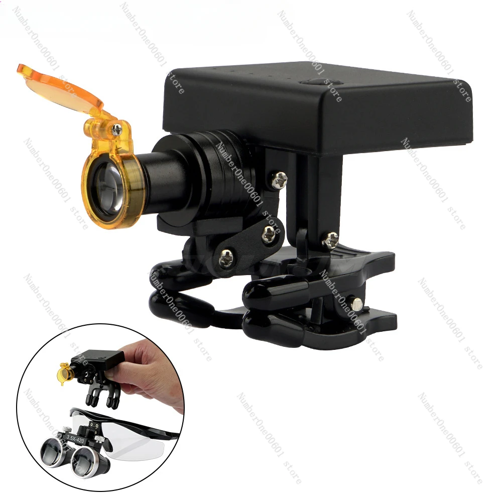 

Magnifying glass headlight 5W LED wireless clip-on headlight with white light adjustable brightness