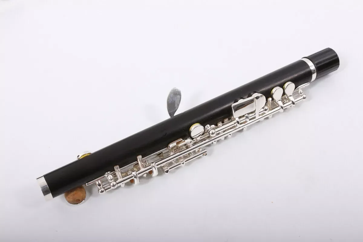 YinfenteAdvanced Piccolo In C Key Ebony Wood, Silver-plated Closed Hole With Case