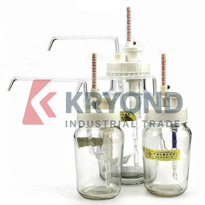 Glass Bottle-Top Reagent Dispenser 0.1–10ml Transparent Semi-Automatic Adjustable/Fixed Volume 1/PK Original Product