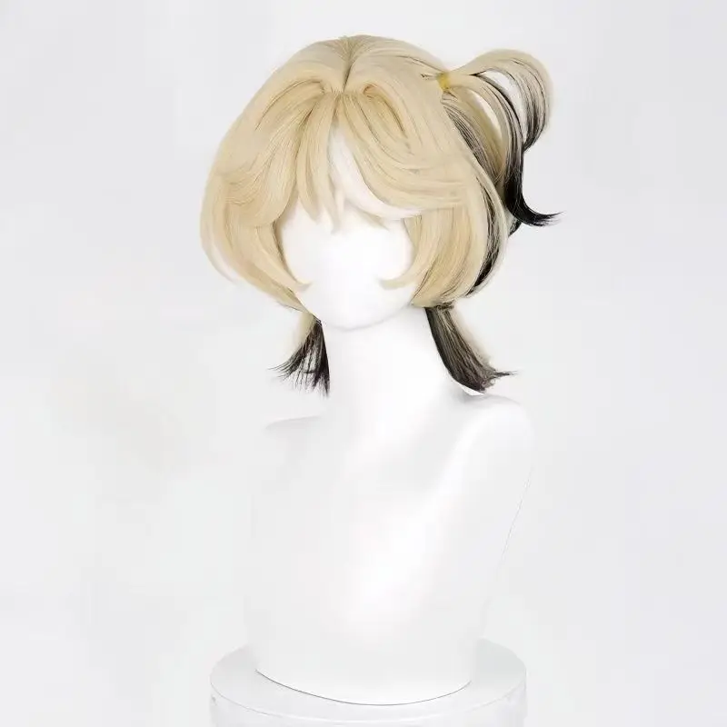 Yellow Black Gradient Cosplay Wig for Identity V Mechanic Tracy Reznik Imitation Scalp Top Heat Resistant Fiber Anime Wig