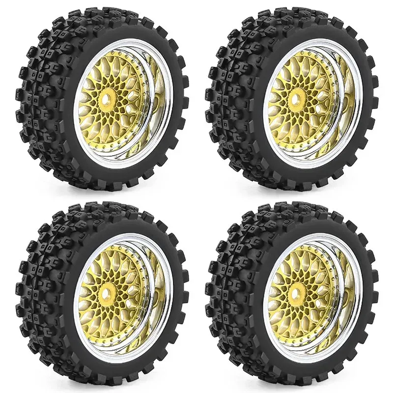 1/10 1/12 1/14 On Road Tires & Wheel 12mm Hex Plastics Rims Compatible with Tamiya TT01 TT02 Kyosho Sakura