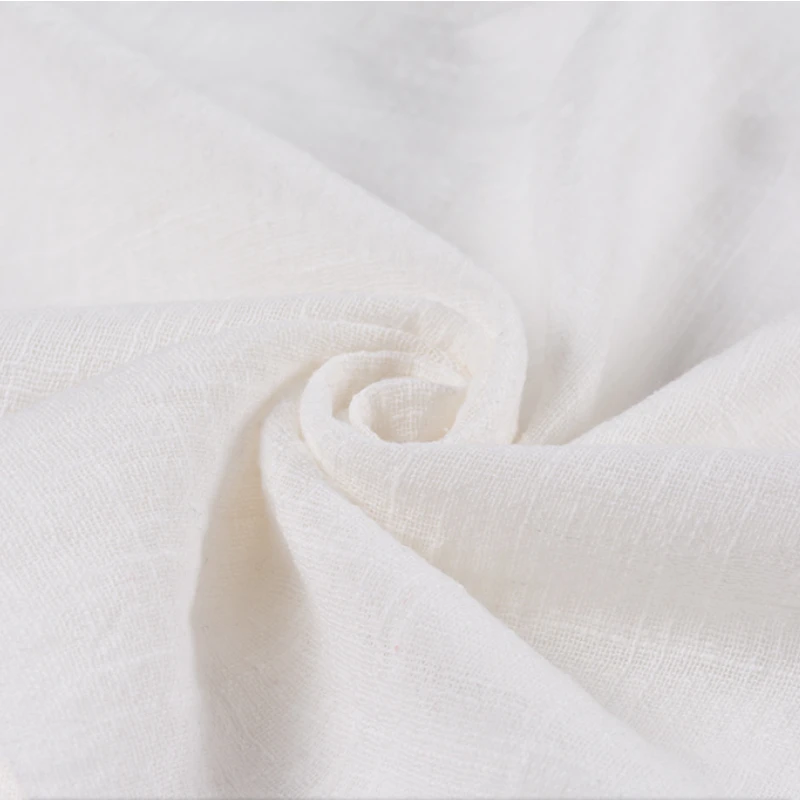 50x135cm Soft Thin Summer Linen Cotton Fabric Solid Color Organic Material Pure Natural Flax For Sewing Clothes Patchwork Fabric