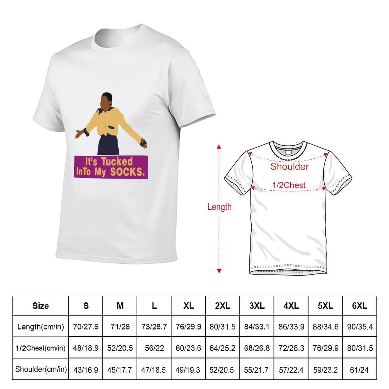 It's Tucked Into My socks T-Shirt Sweat Absorbing Sports Tee Shirt