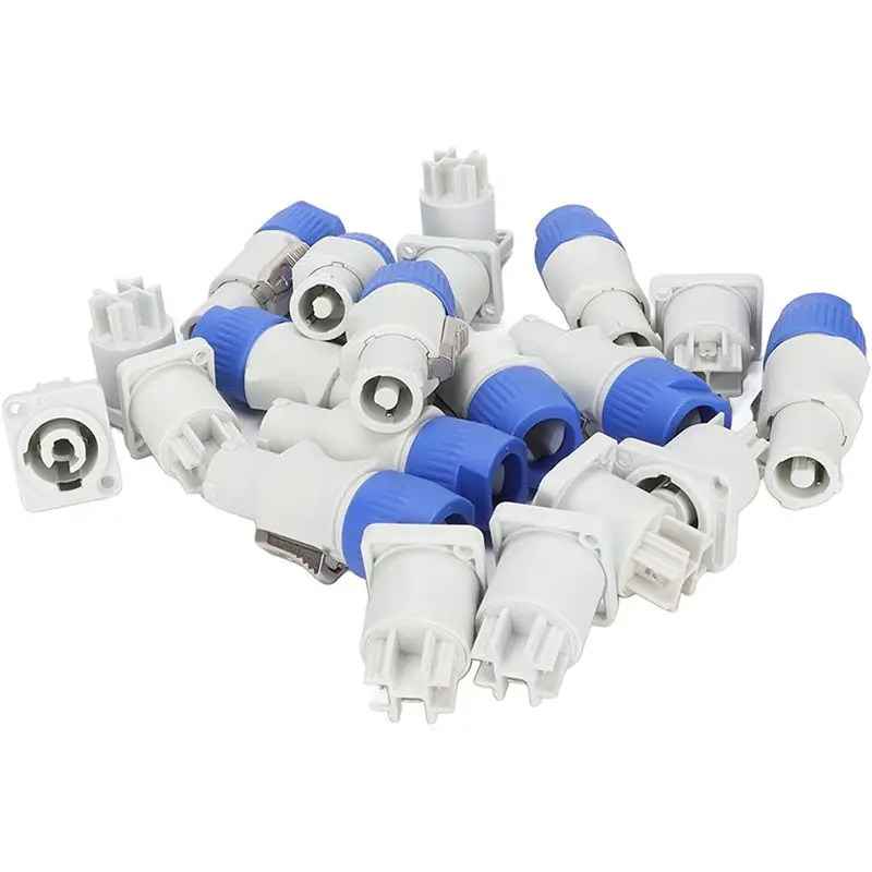 A20F-20X 3 Pin AC Power Con Male And Female Head Connectors, Signal Input Jack For Light Stage Light Power (Output)