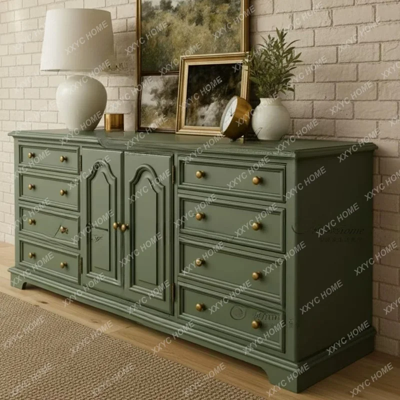 Dark Green Dresser Living Room Multifunctional Sideboard Master Bedroom Entryway Customizable