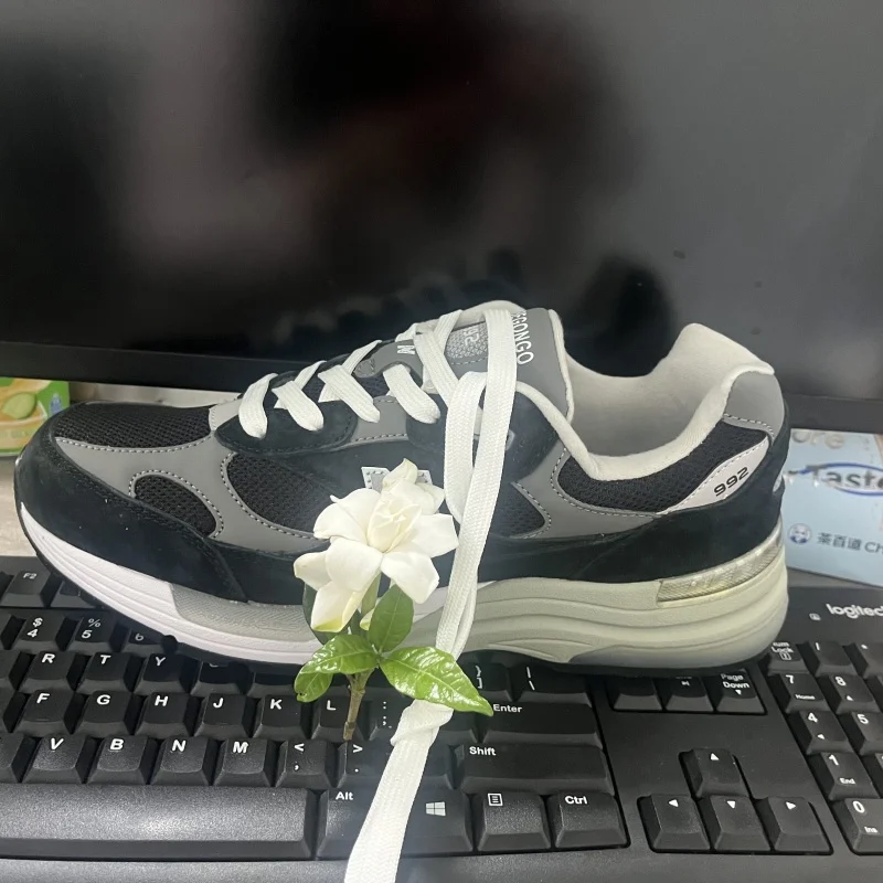 

2024 High Quality New Ancestor Gray Men's and Women's Shoes N-Word Retro Dad Shoes Couple Sports Running Sneakers