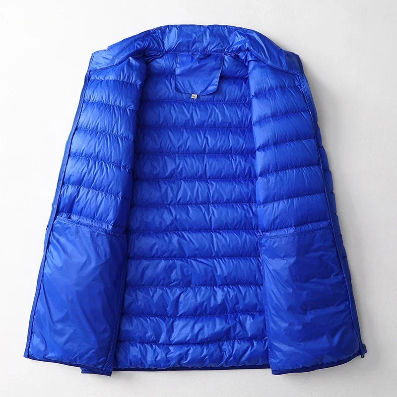 Men's Lightweight Packable Down Jacket Breathable Puffy Coat Water-Resistant 2023 New Top Quality Male Puffer Jacket