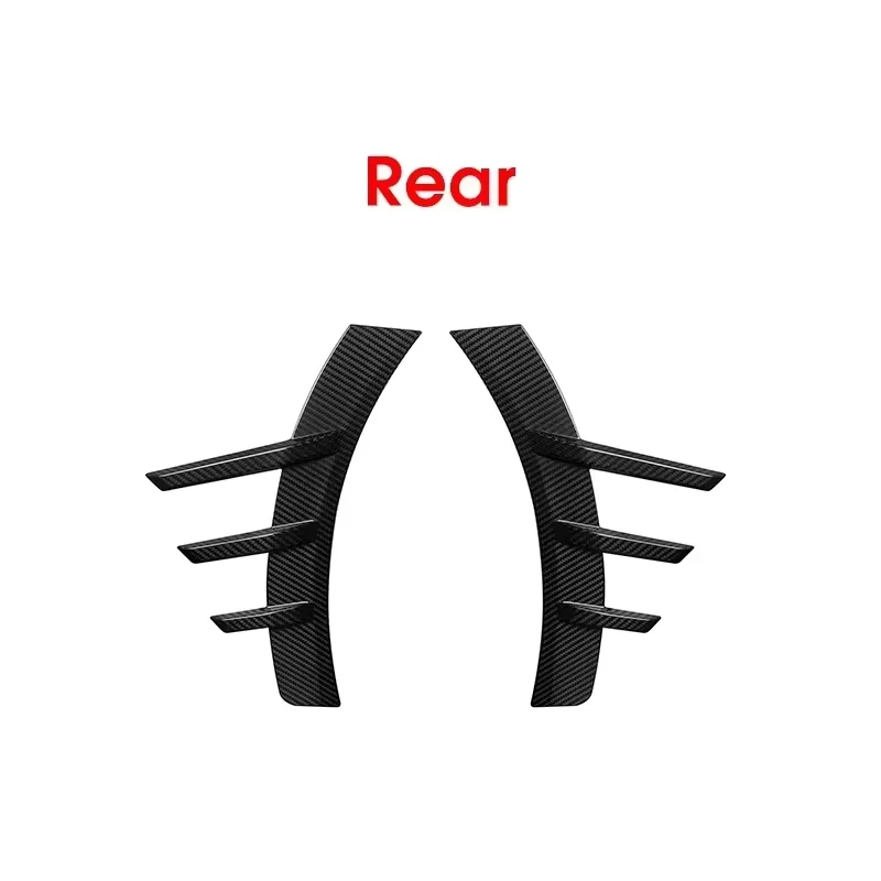 Real Dry Carbon Fiber Front/Rear Bumper Side Fender Trim Cover Side Spats Canards Body Kits For BMW G87 M2 2023+ image 3
