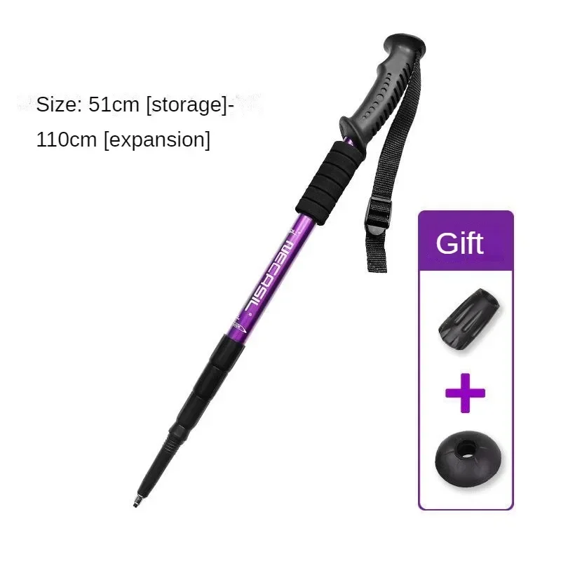 

Aluminium Alloy Teleskopic Stick Hiking Poles Trekking Walking Sticks Ultralight Adjustable Walking Cane Telescopic Alpenstock