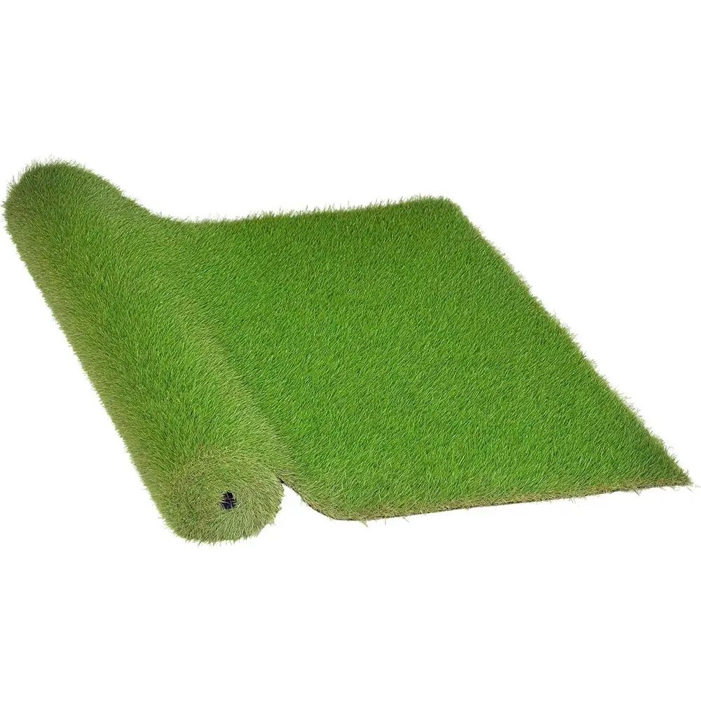 

3' x 10' Outdoor Synthetic Grass Carpet with Drainage and Rubber Base