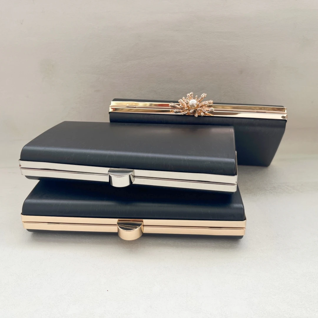 Handmade Bag Accessories Box Clutch Frame Kit Glue-In Attachment Flower Head Purse Mold Wallet Case for Craft Enthusiasts