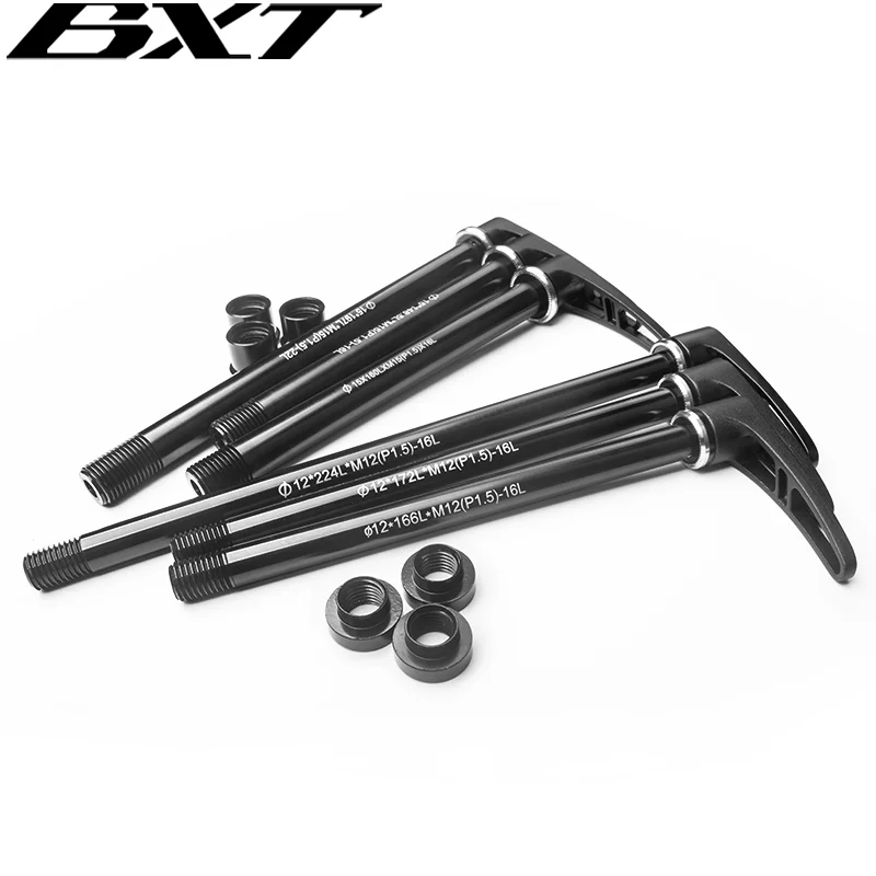 BXT 142x12mm Bike Thru Axle Quick Release Skewer Super Light Aluminum Rear Wheel Skewer For MTB Mountain Bike 29er/27.5er frame