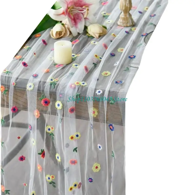 R53F bestickte Tischabdeckung Waschbarer Polyester für Festivalversammlungen – Detail 7