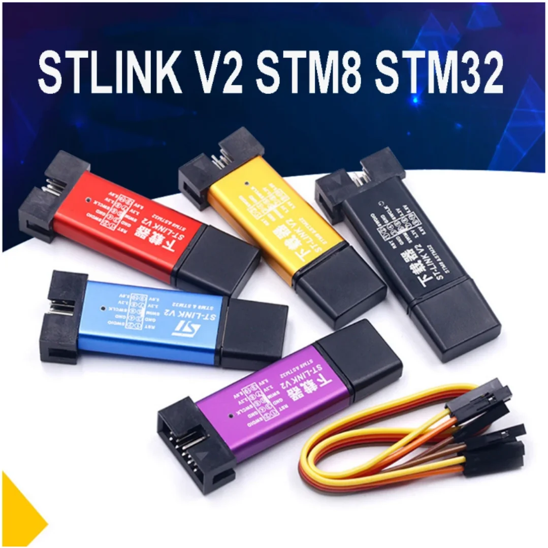 

Stlink ST-Link V2 STM8 STM32 Simulator Download Programmer Programming With Cover DuPont Cable Burning Downloader ST LINK