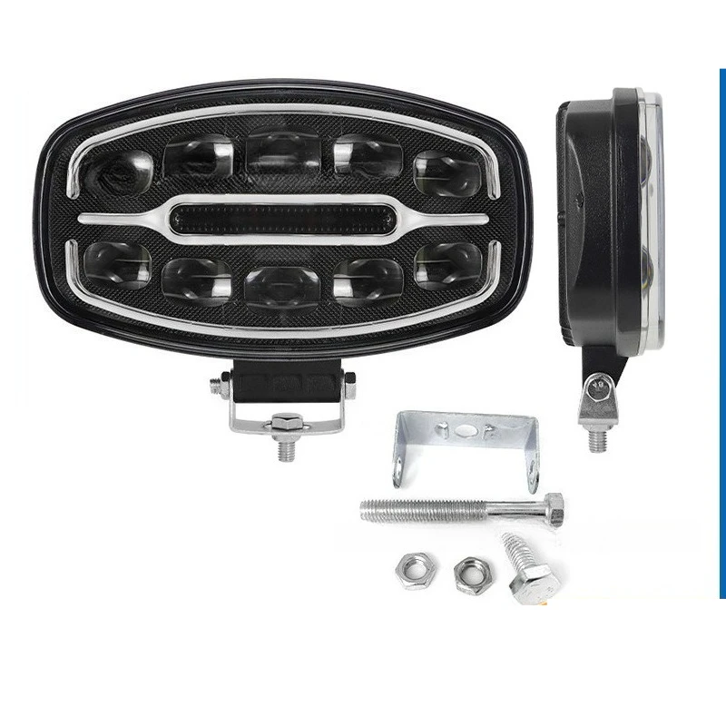 

1PC 9-Inch 10LED 80W LED Work light Spotlight Driving Lamp for Euro Truck Lorry Boat Marine Off-Road Front Headlight 3000K 6500K