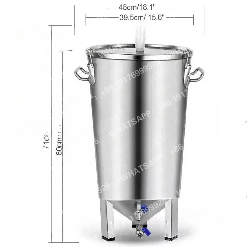 Home Brewing Fermentation Beer Brewery Stainless Steel Conical 60 Liters