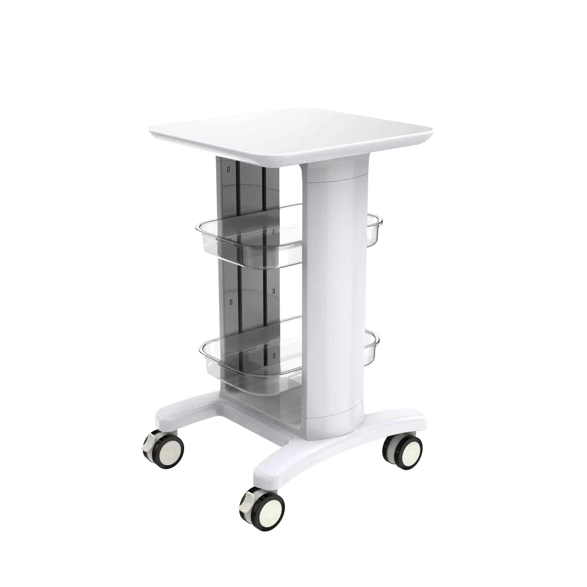 

Salon Transparent Beauty Auxiliary Cart Base Trolley Dolly Instrument Trolley Beauty Instrument Cart