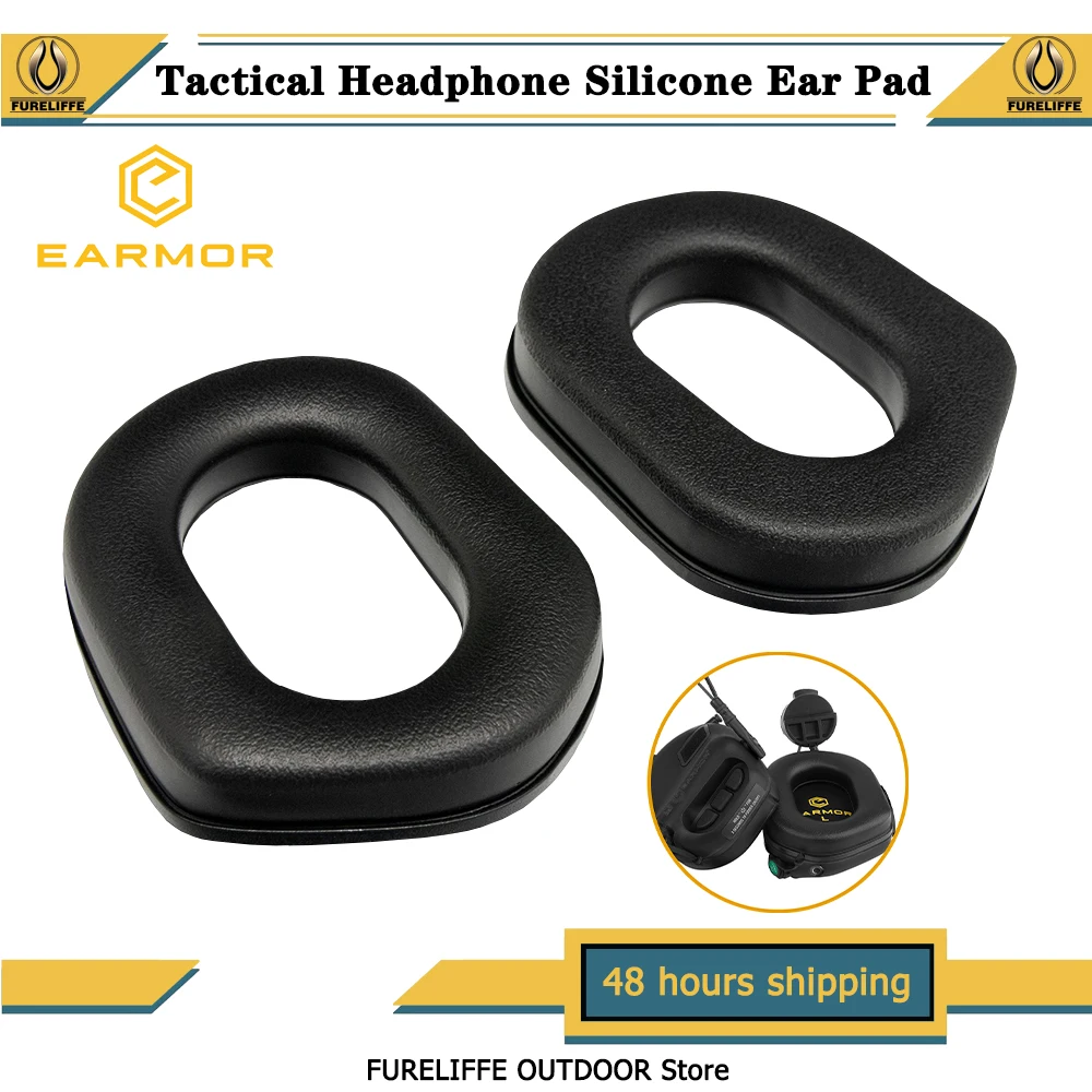 EARMOR Updated Silicone Ear Pads for M31/M32/31H/M32H Headphones Noise Canceling Tactical Headsets Fits Camping Hunting Contests