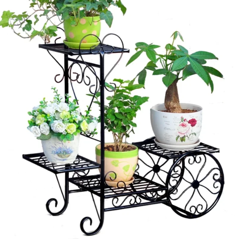 Iron frame succulent chlorophytum plant flowerpot frame