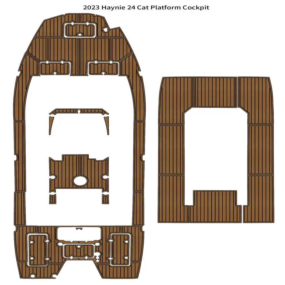 

2023 Haynie 24 Cat Swim Платформа Кокпита Лодка EVA Тиковая палуба Напольный коврик Seadek MarineMat Gatorstep Стиль Самоклеящийся