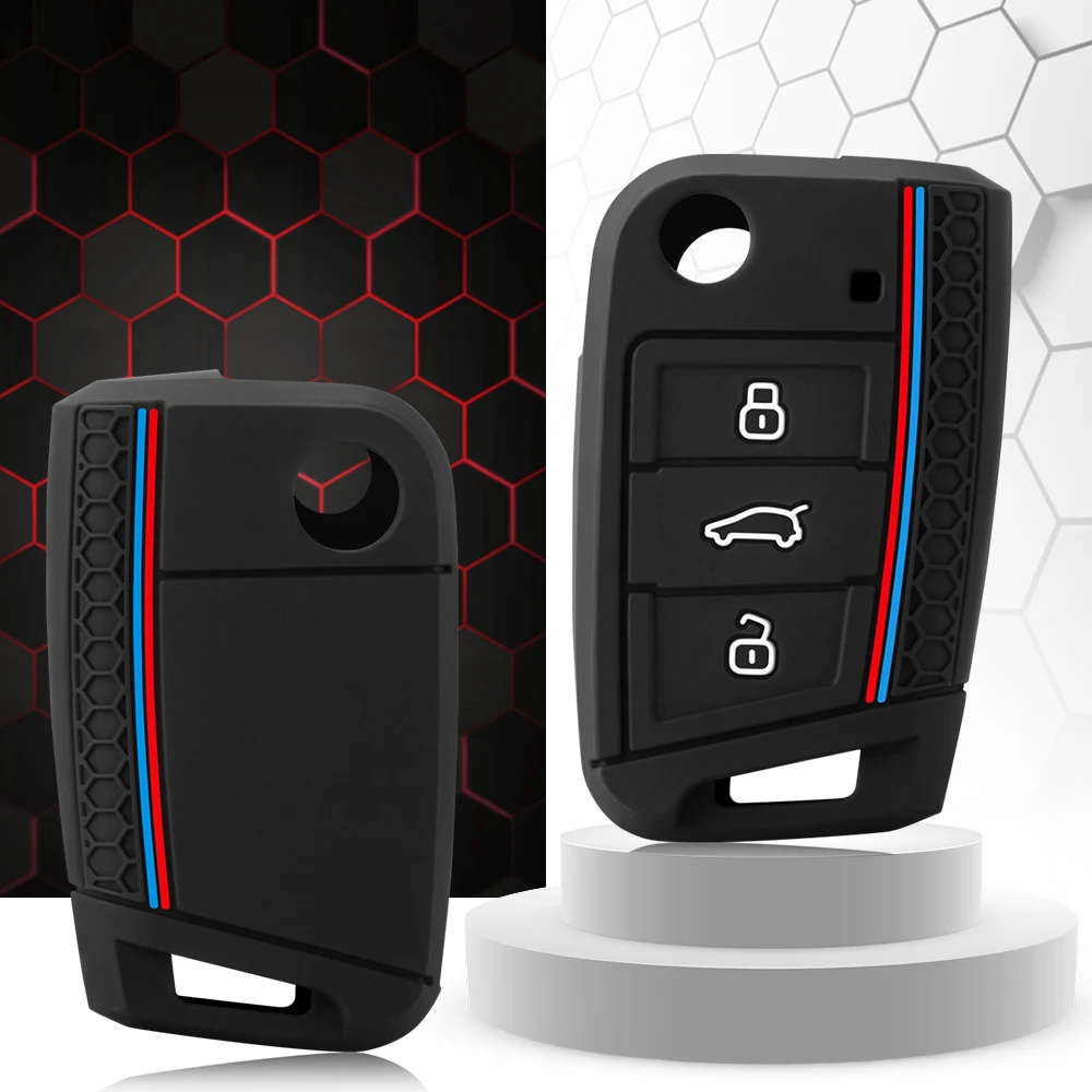 Für VW Golf 7 GTI POLO T-Cross T-Roc Touran Tiguan Skoda Octavia Rapid Kodiaq Fabia Seat Ibiza Leon Ateca Arona Schlüsseletui