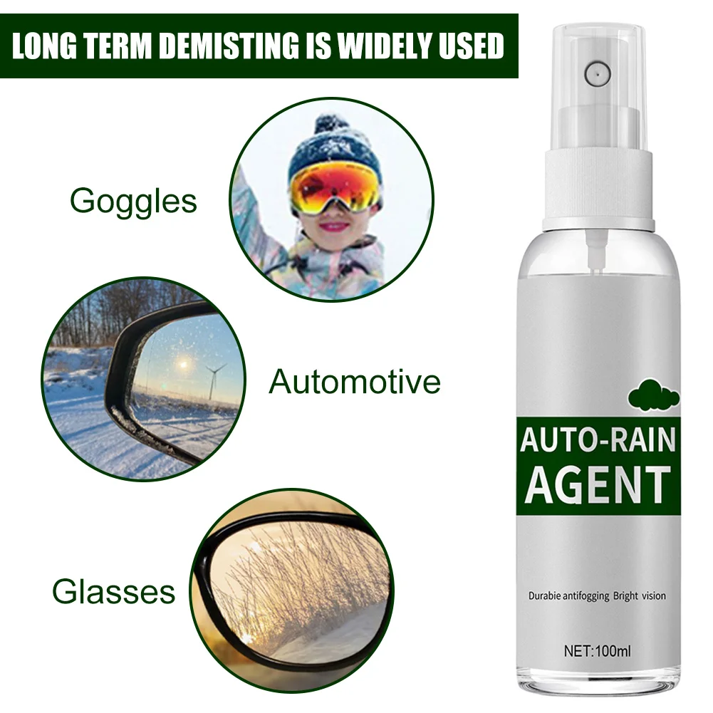 30/100ML Car Window Glass Film Coating Agent Waterproof Rainproof Anti-fog Spray Car Windshield Coating Anti-fog Rainproof Agent