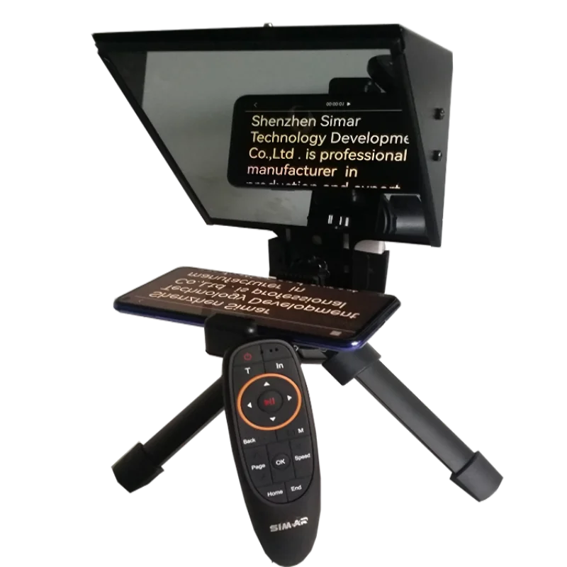 Portable  Mobile Phone  Multi-functional  Prompter Teleprompter  for News Live Interview Speech for DSLR Cameras/ Smartphone