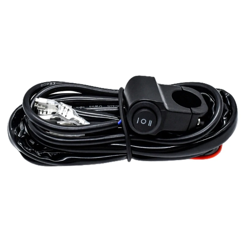 ATV Motorcycle Spotlight Cable Wire Harness to Two Connection Headlamp On-Off 16AWG Compatible For Car Dropship