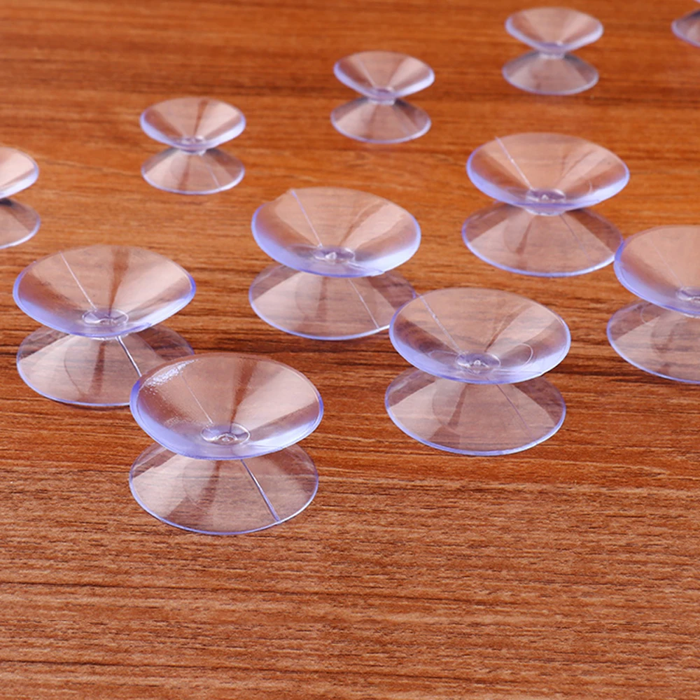 

5Pcs 20, 30mm Double Sided Suction Cups Clear Plastic Rubber Window Suckers Pads Vacuum Non-slip Suckers Bathroom Accessories