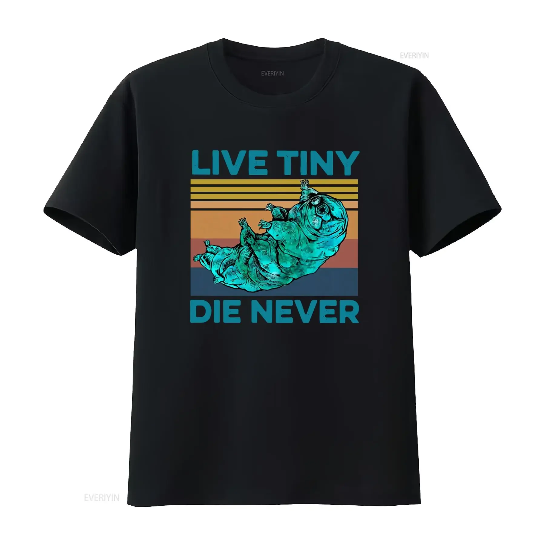 Retro Style Animal Tardigrade Live Tiny Die Never T shirt for  vintage Washed designer clothes Slightly Stretched Stylish