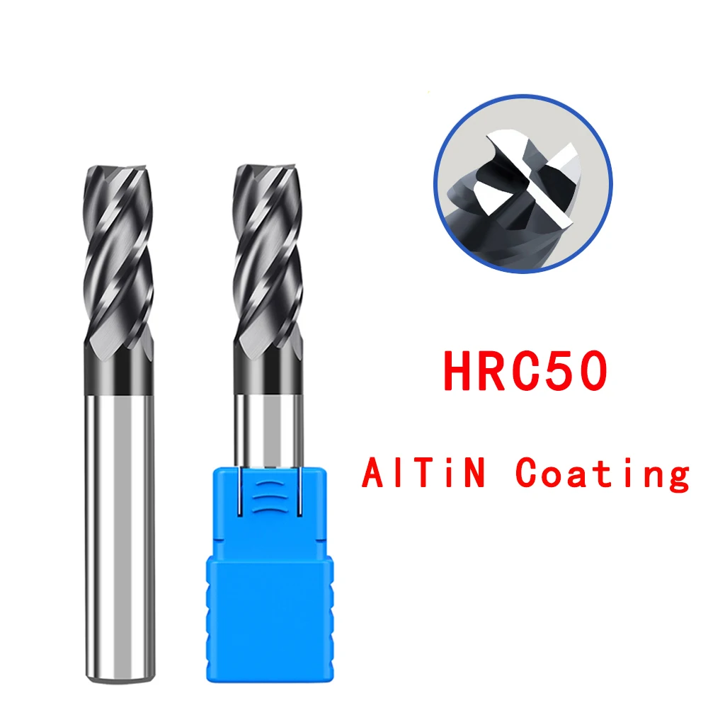 Milling Cutter Alloy Coating Tungsten Steel Tool Cnc Maching Hrc50 Endmill Milling Cutter Kit Milling Machine Tools