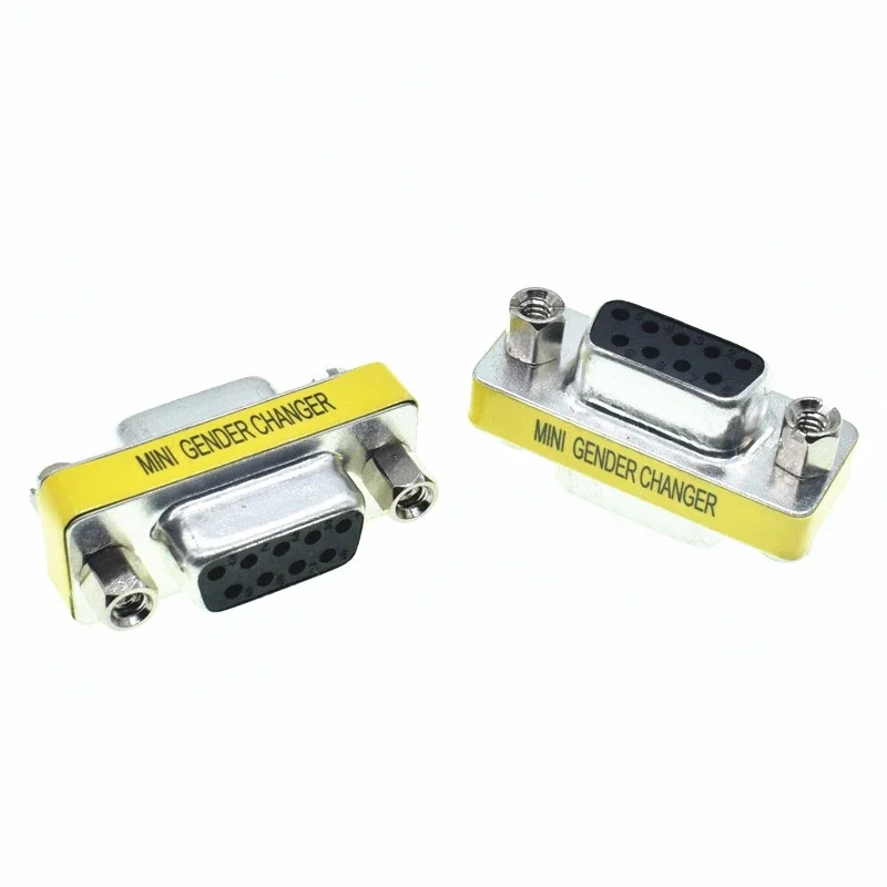 DB9 9Pin  D-Sub Connectors Mini Gender Changer Adapter RS232 Serial Connector Male To Male Female To Female Female To Male