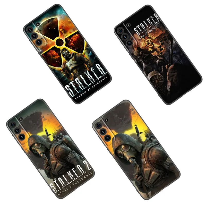 Game Stalker Clear Sky Black Silicone Phone Case For Samsung Galaxy S23 S21 S20 FE S24 S22 Ultra S10E S10 S9 S8 Plus