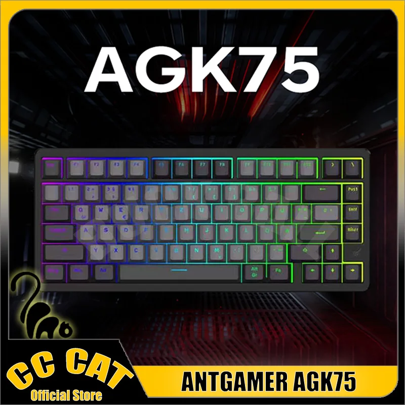 

Antgamer Agk75 Magnetic Switch Keyboard Aluminum Alloy 81 Keys Gamer Keyboards Kaih Switch 8000hz Rgb Hot-Sawp Gaming Keyboards