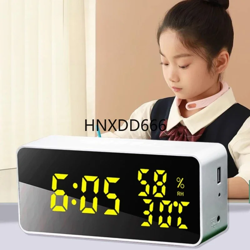 bedside table clock children Intelligent custom voice electronic digital Morning alarm clock home decoration Snooze function