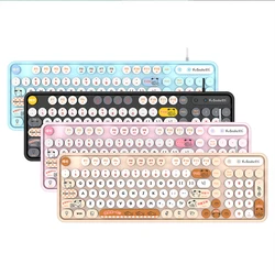 New Keyboard Mouse Combo Mixed Color Keyboard Mouse Set Circular Suspension Key Cap Ergonomics Keyboard for Laptop Desktop