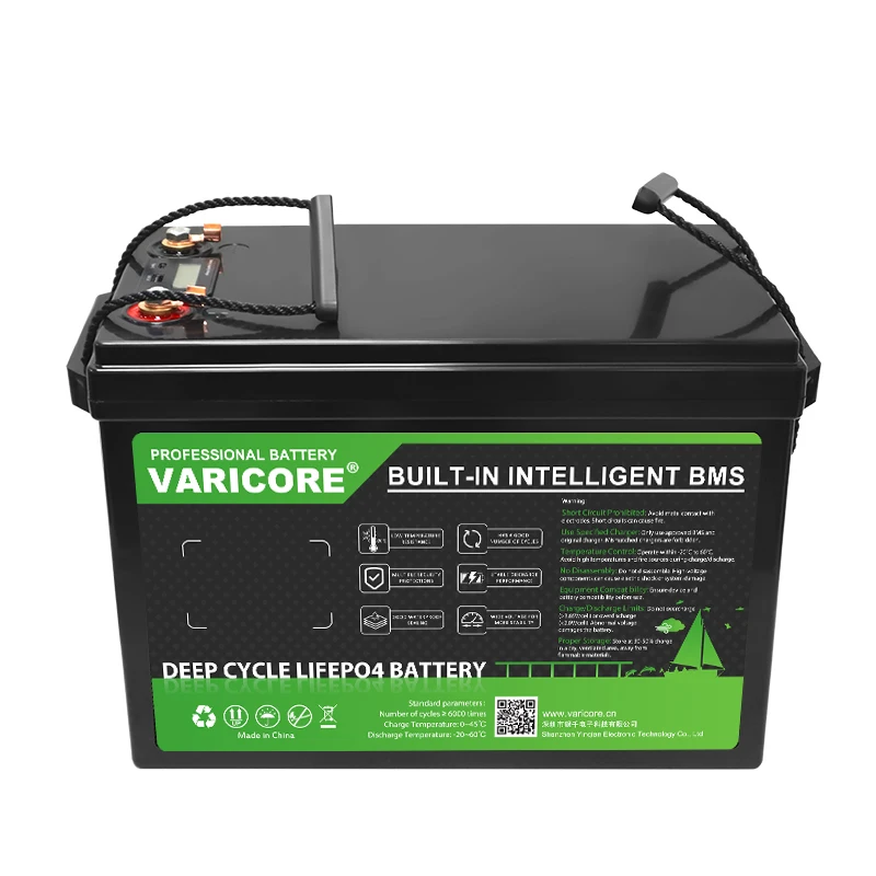 Bateria varicore 12.8v 200ah lifepo4 com 12v 4 cordas bms protege para campistas rv carrinho de golfe fora de estrada solar vento livre de impostos