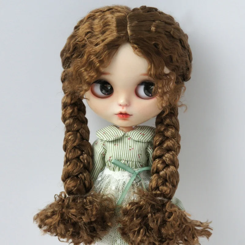 Jusuns Full Sizes Doll Hair  JD792 1/12 1/8 1/6 1/4 1/3 SD DOD Blythes Long ionized curly Wigs with Double braids